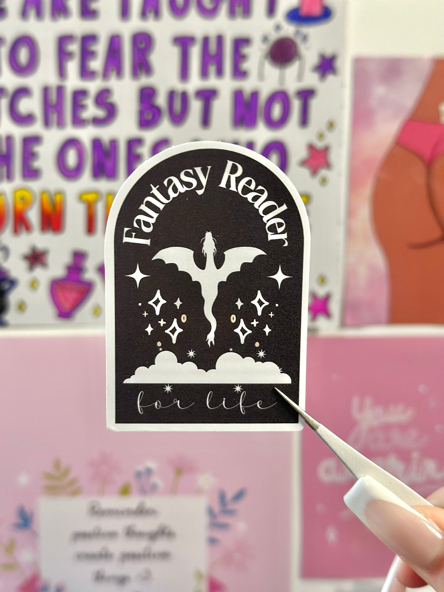 Fantasy Reader For Life Vinyl Sticker