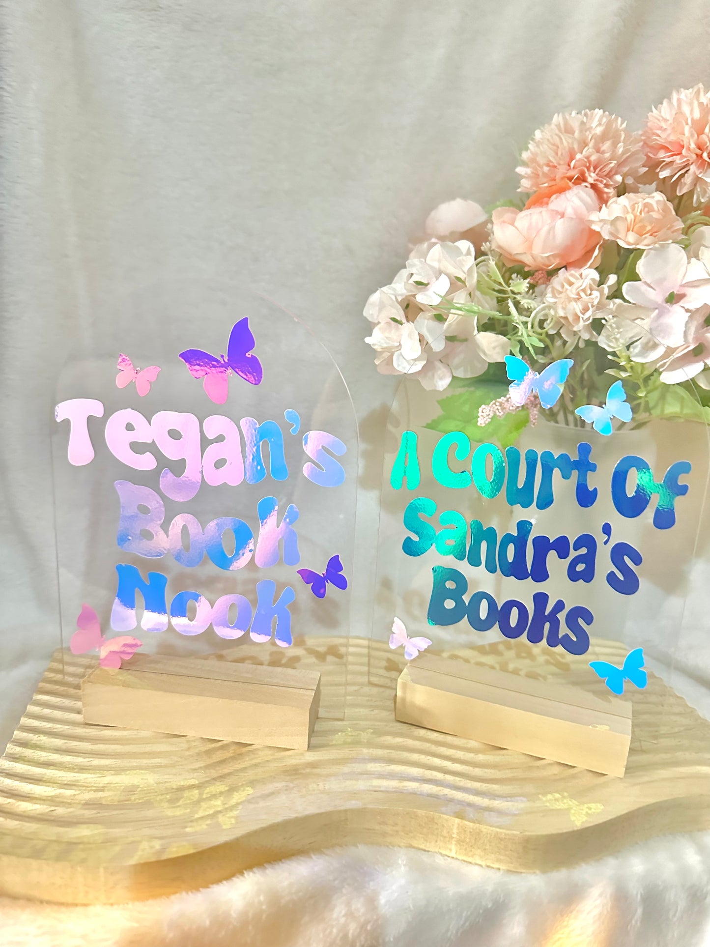 Custom Acrylic Bookshelf Sign
