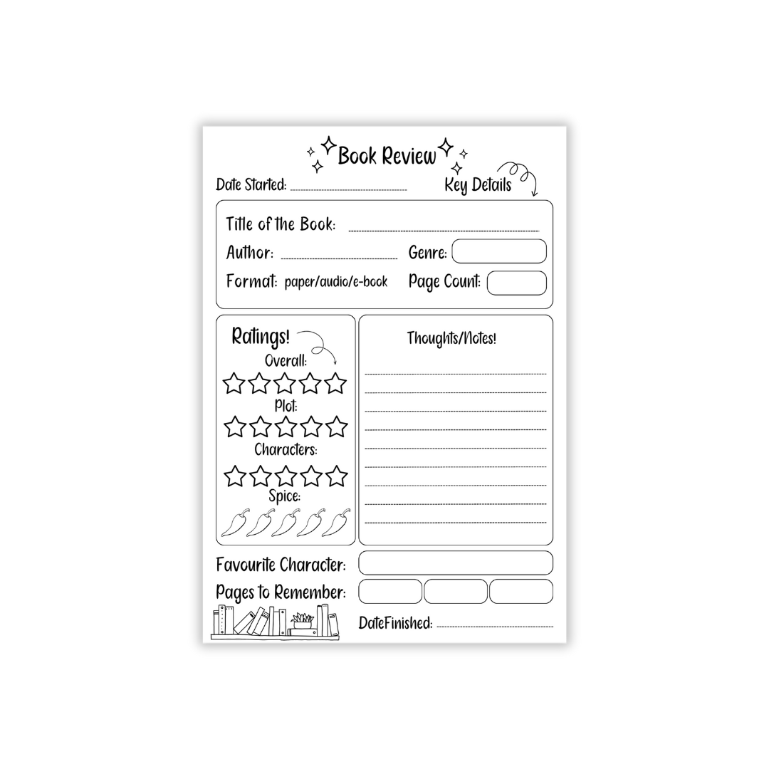 The Book Review Pad A5