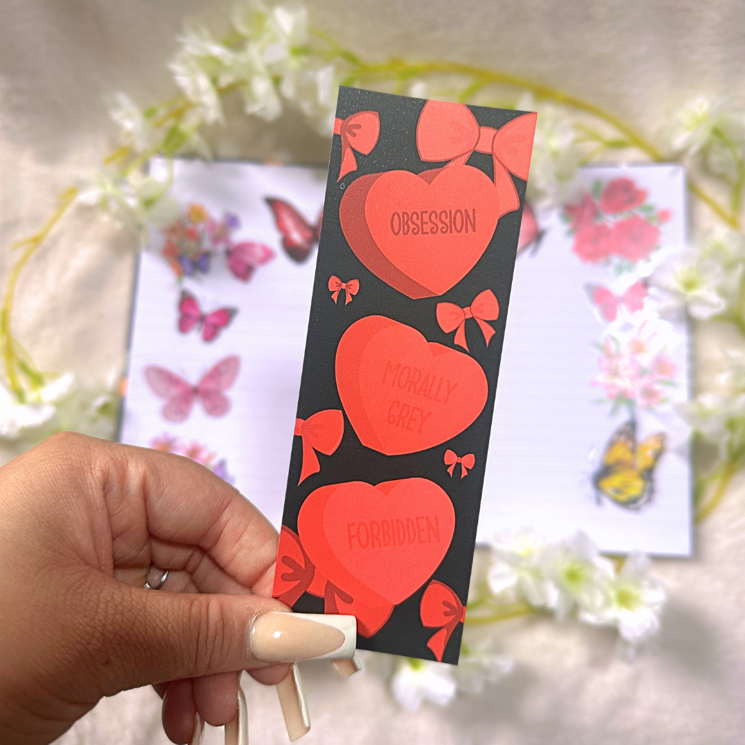 Dark Romance Candy Hearts Bookmark