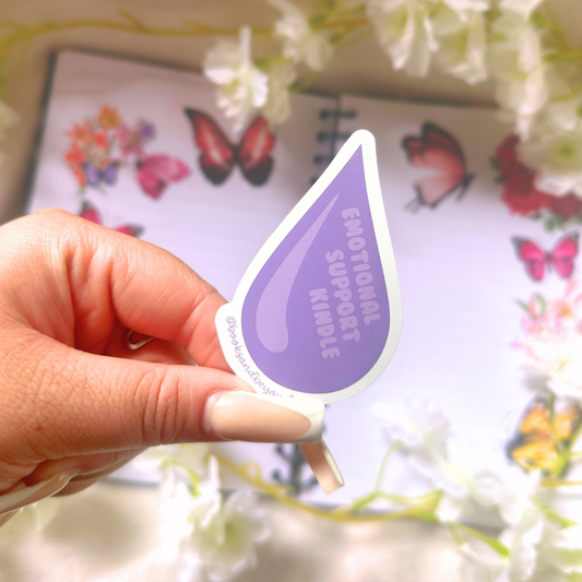Emotional Support Kindle Tear Vinyl Sticker