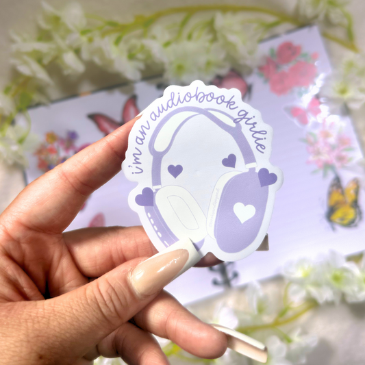 Audiobook Girlie Vinyl Sticker