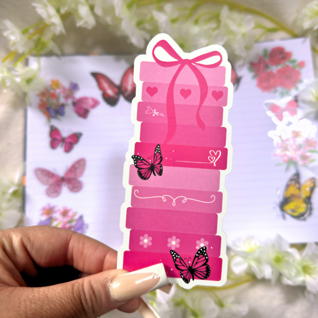 Romance Stack Die Cut Bookmark