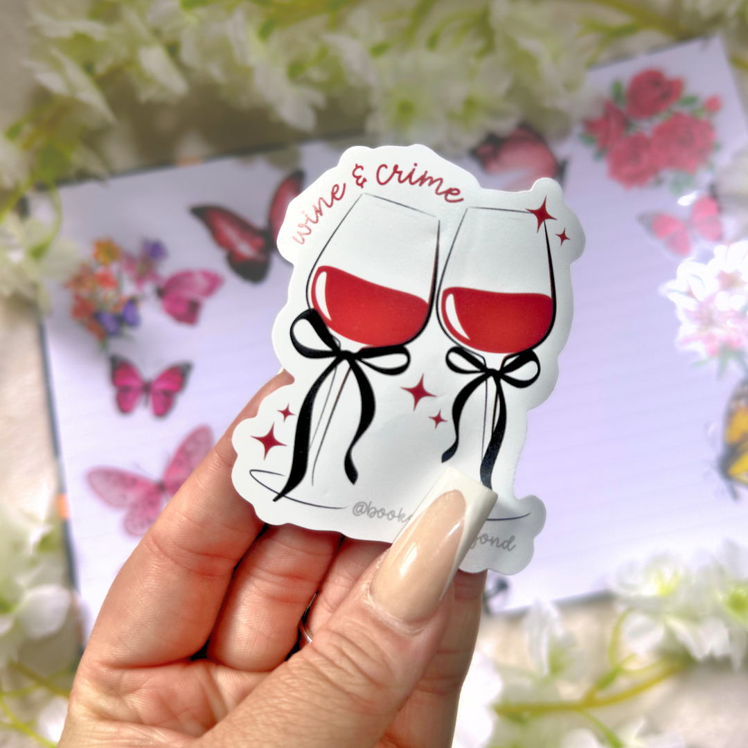 Wine & Crime Vinyl Sticker