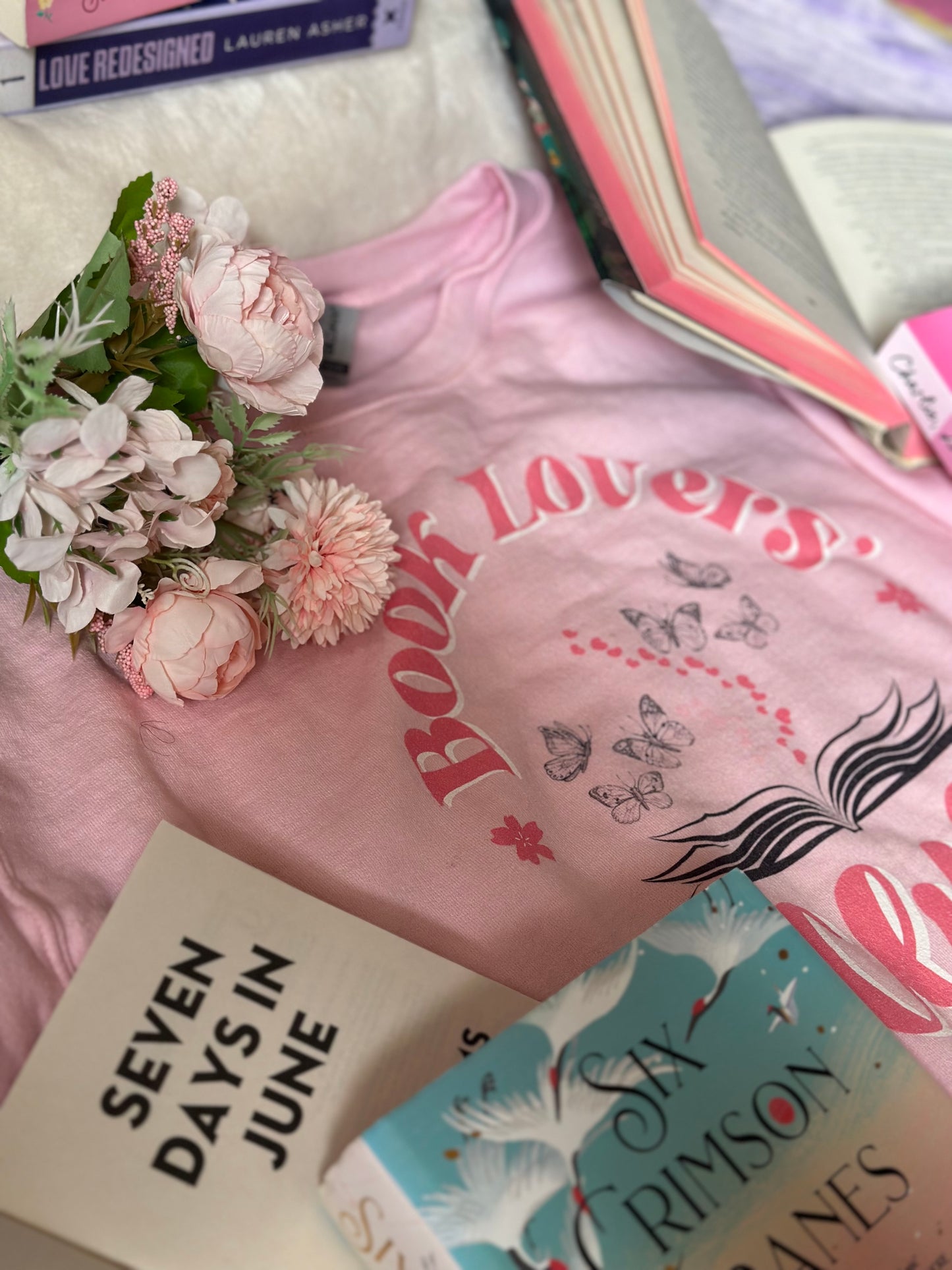 Book Lovers Club Baby Pink Sweatshirt
