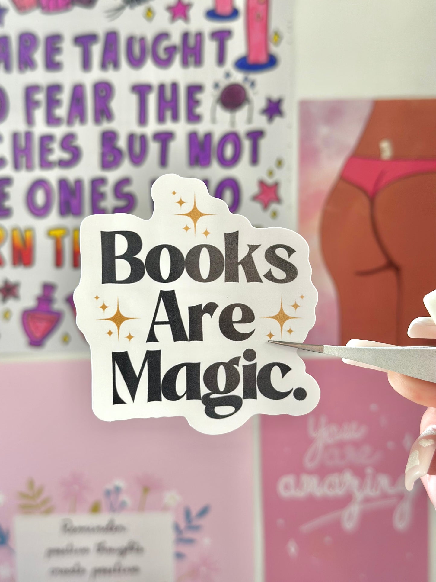 Books Are Magic Vinyl Sticker