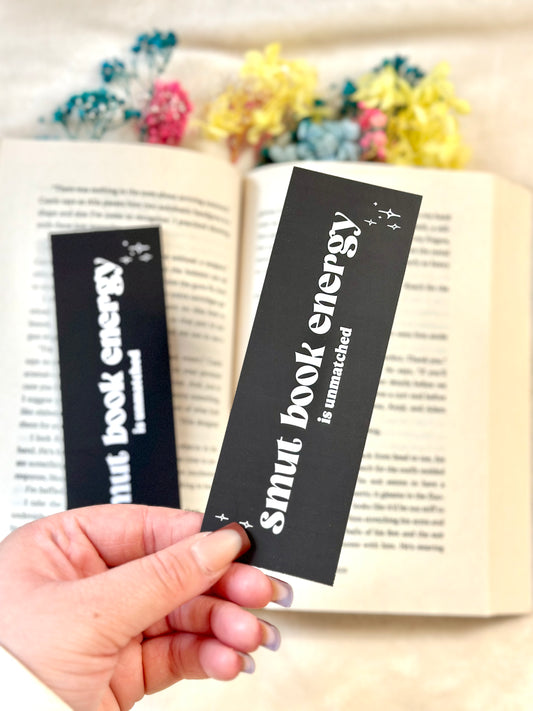 Smut Book Energy Black Bookmark
