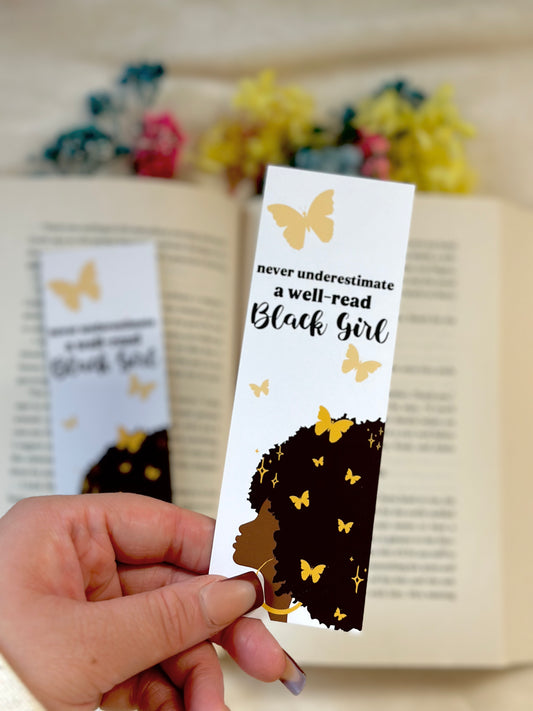 Well-Read Black Girl Golden Afro Bookmark