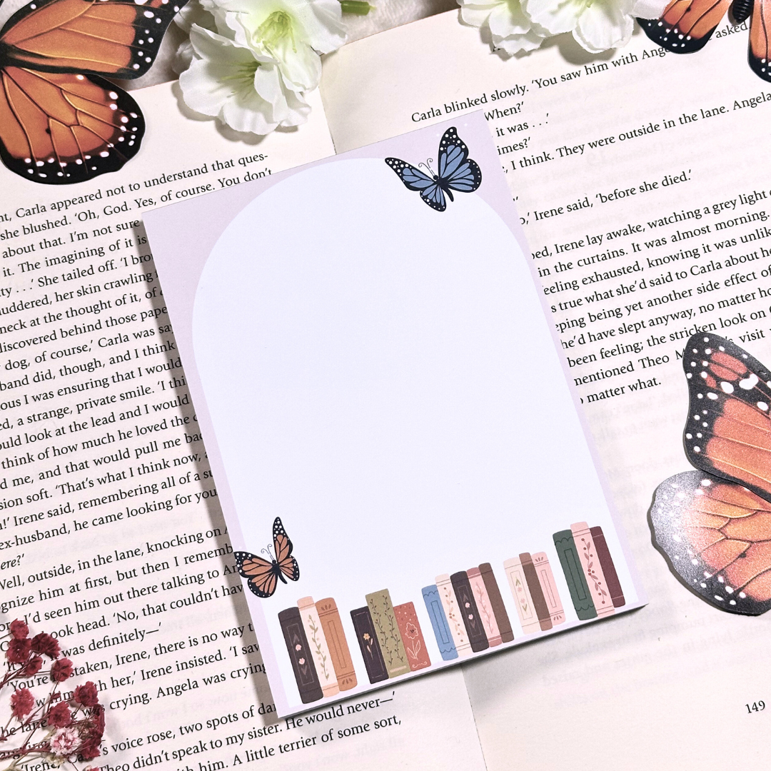 Neutral Bookish A6 Blank Notepad