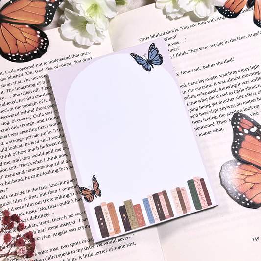 Neutral Bookish A6 Blank Notepad