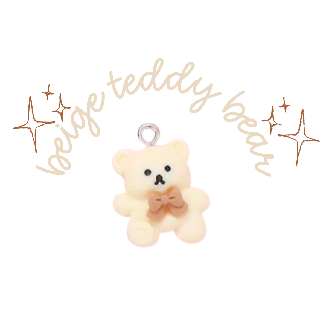 Beige Teddy Bear Charm