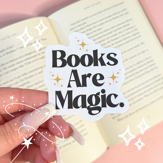 Books Are Magic Vinyl Sticker