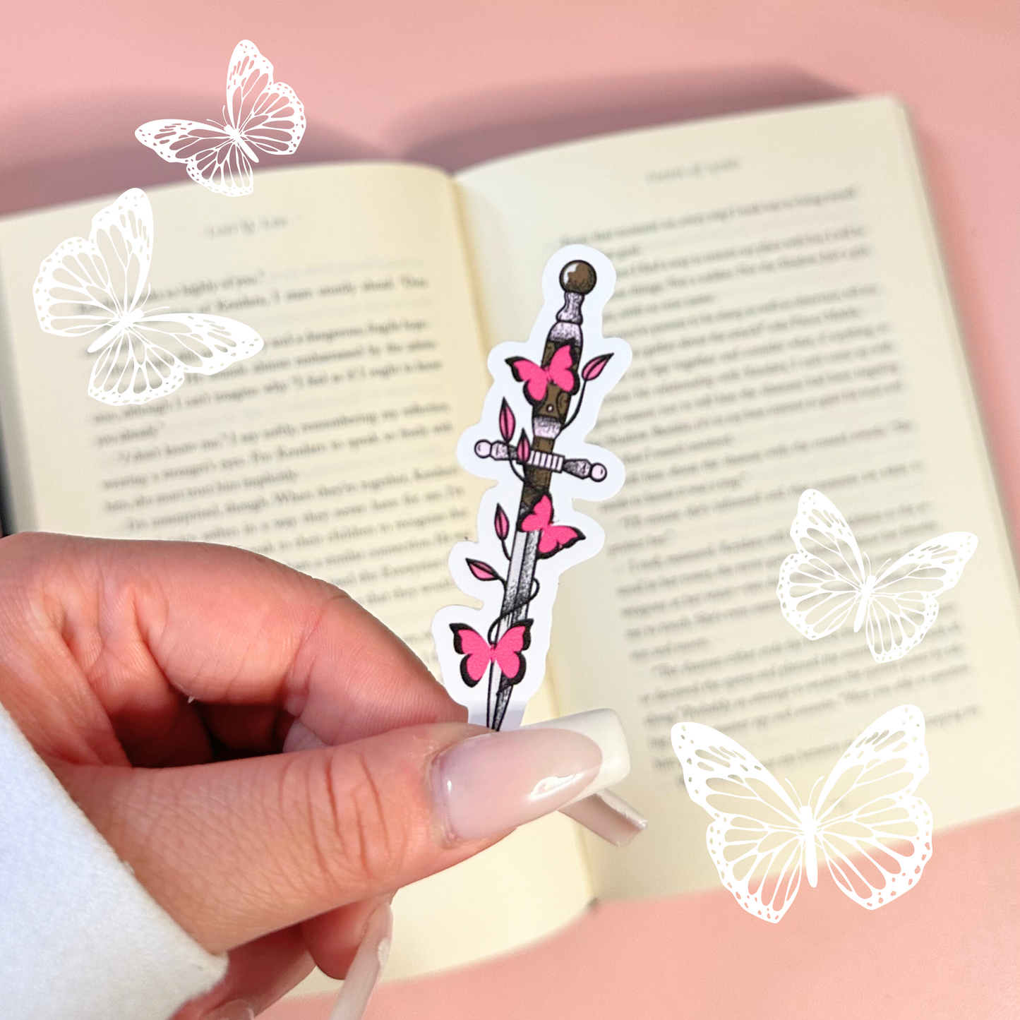 Butterfly Dagger Vinyl Sticker