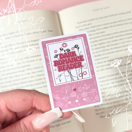 Dark Romance Reader Playlist Vinyl Sticker
