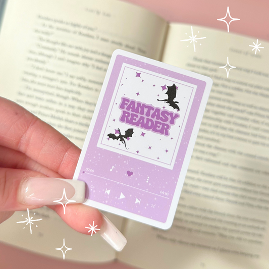 Fantasy Reader Playlist Vinyl Sticker