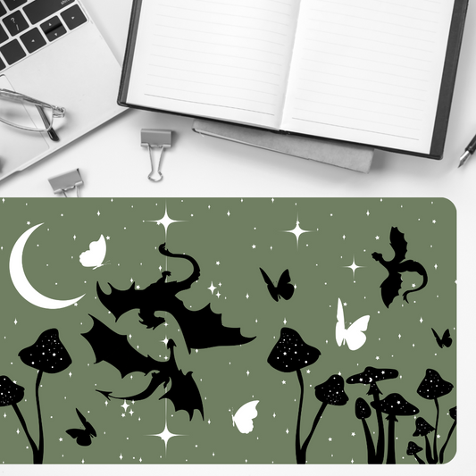 Twin Dragons Desk Mat (70cmx30cm)