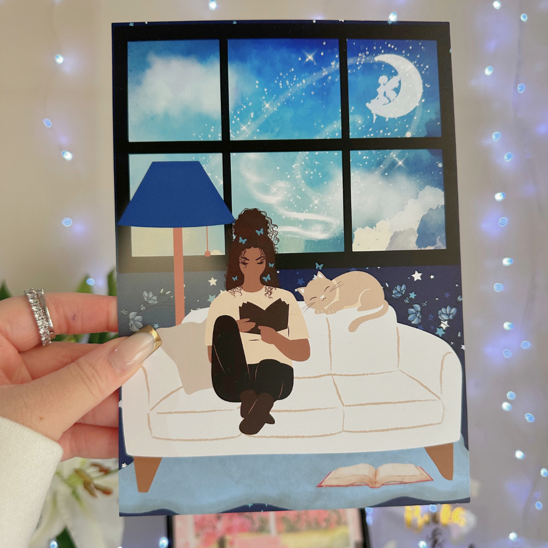 Luna The Book Fairy A5 Art Print