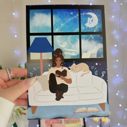 Luna The Book Fairy A5 Art Print