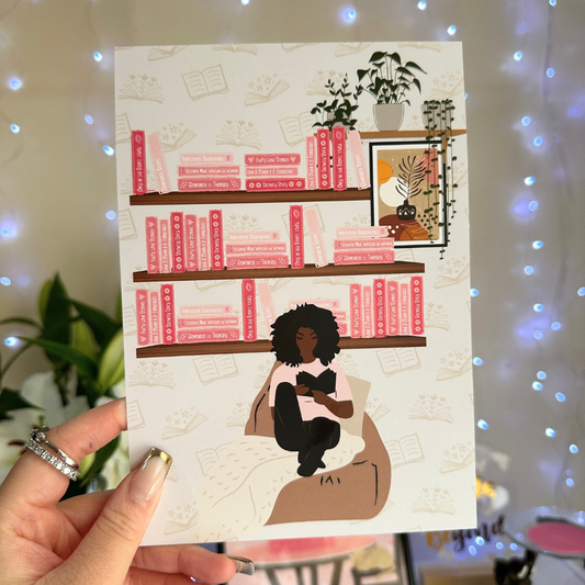 Reading Renee A5 Art Print