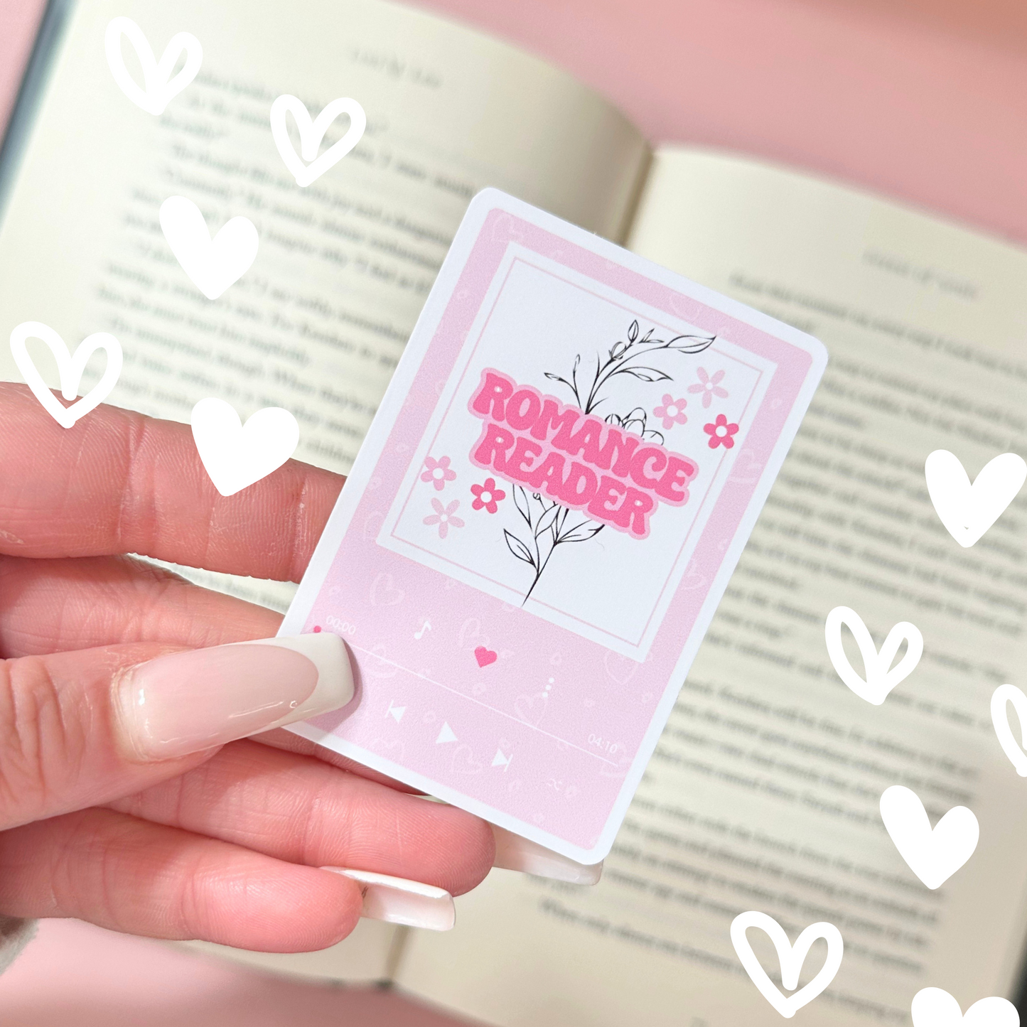 Romance Reader Playlist Vinyl Sticker