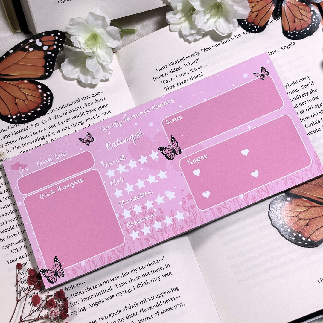 Romance Book Speedy Review Pad