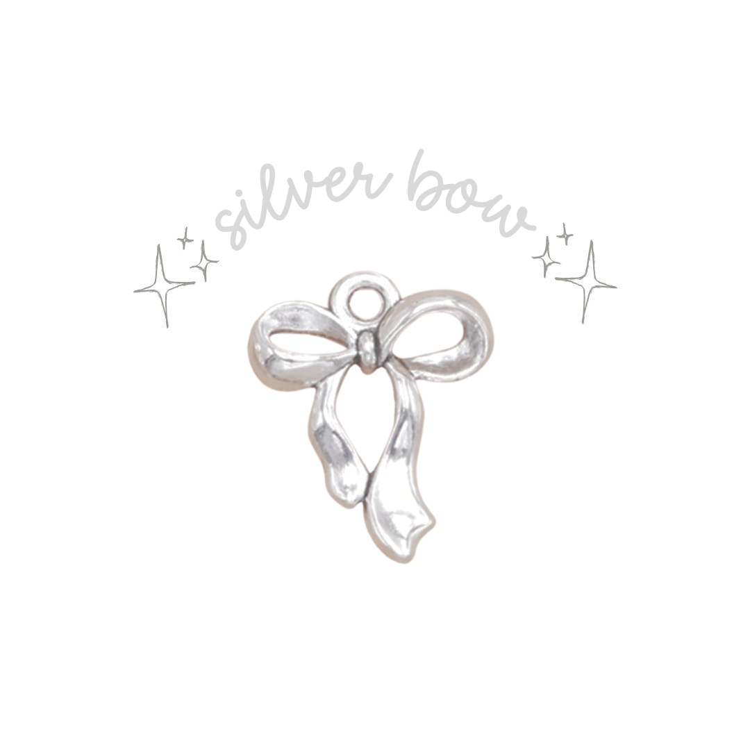 Silver Bow Charm
