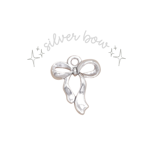 Silver Bow Charm