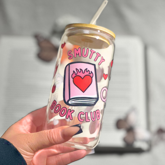 Smutty Book Club 16oz Glass Cup