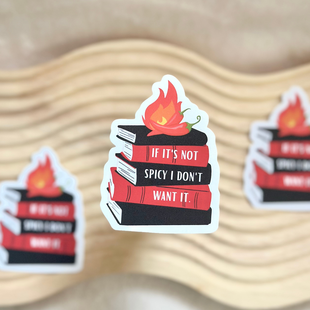 Spicy Book Stack Vinyl Sticker