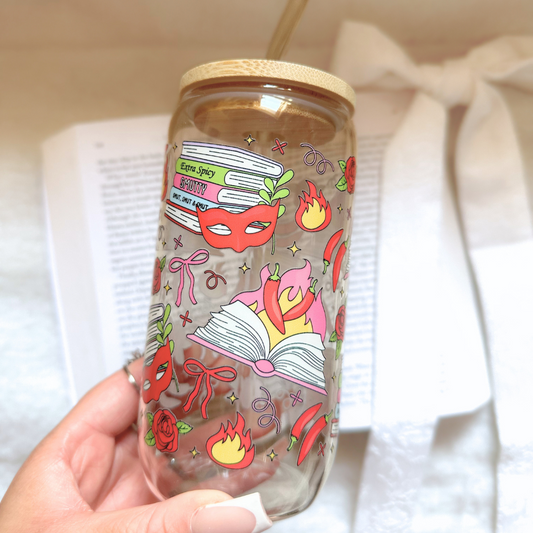 Spicy Romance Vibes 16oz Glass Cup