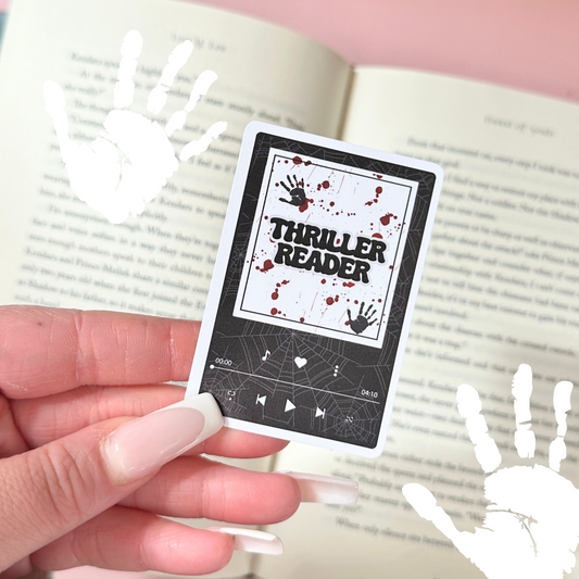 Thriller Reader Playlist Vinyl Sticker