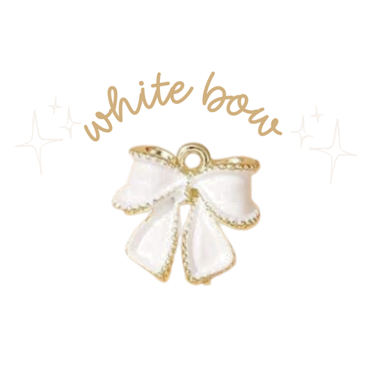 White Bow Charm